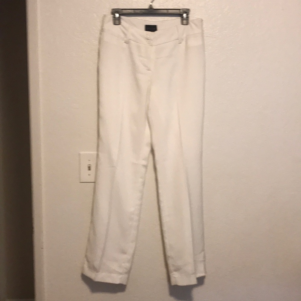 White dress pants with silk lining